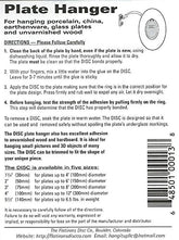 Invisible English Disc Adhesive Large Plate Hanger Set (4-4 Inch Hangers)